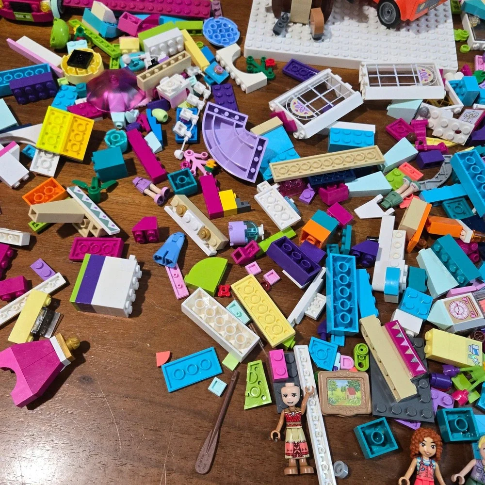 Lego Friends Elves Bulk Lot 4lb 4oz Mixed Bricks Figures Cars Windows Doors